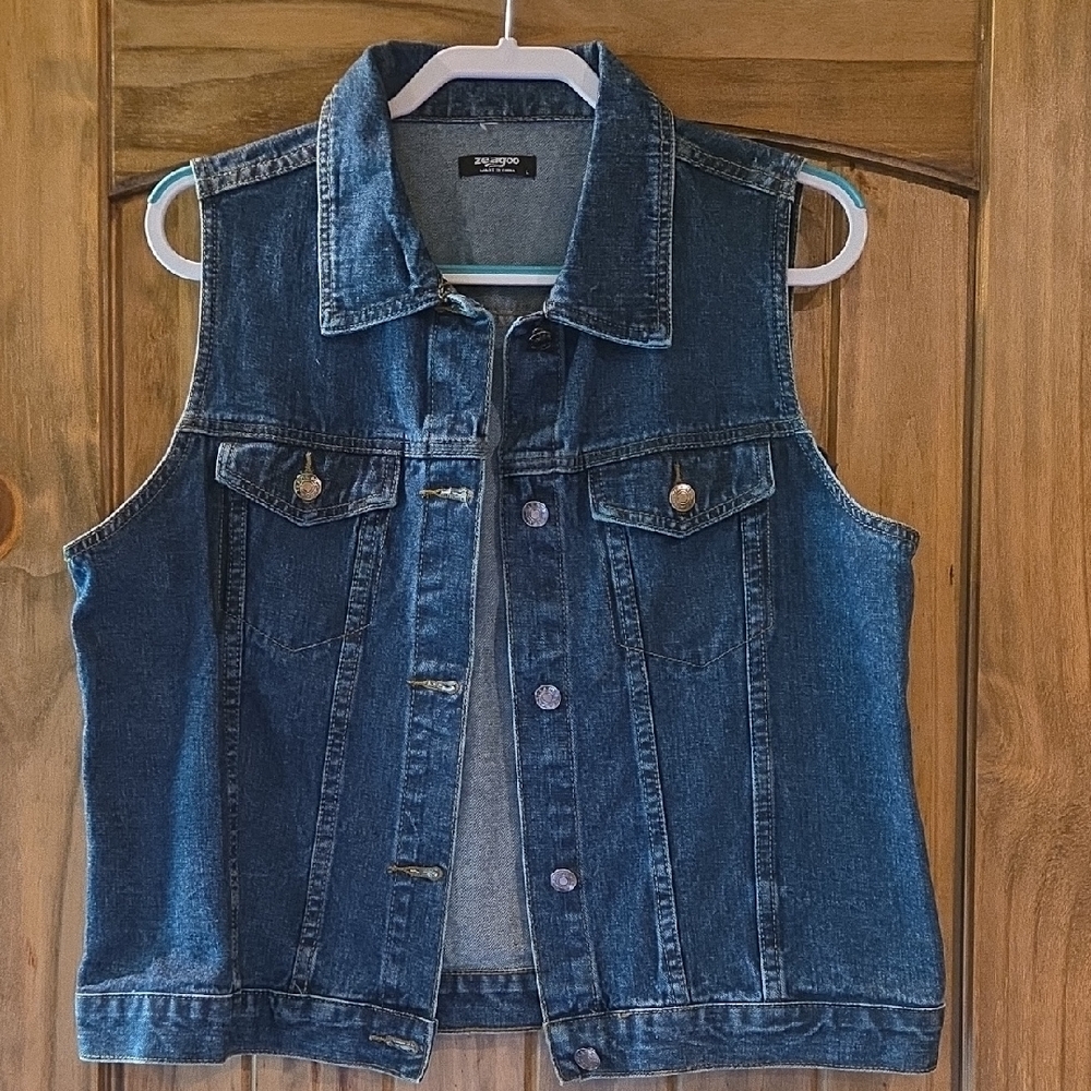 Zeagoo Blue Denim Vest